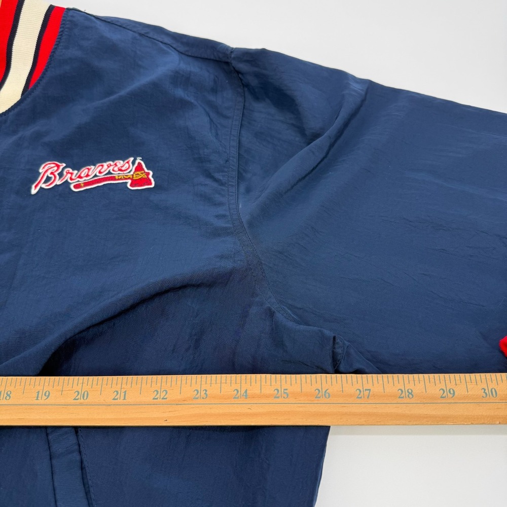Vintage Starter Atlanta Braves Diamond Collection 1/2 Zip Jacket USA XL MLB - Picture 7 of 9